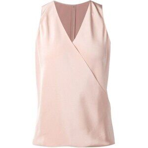 Peter Cohen Silk Draped V-Neckline Top - Pink NWT